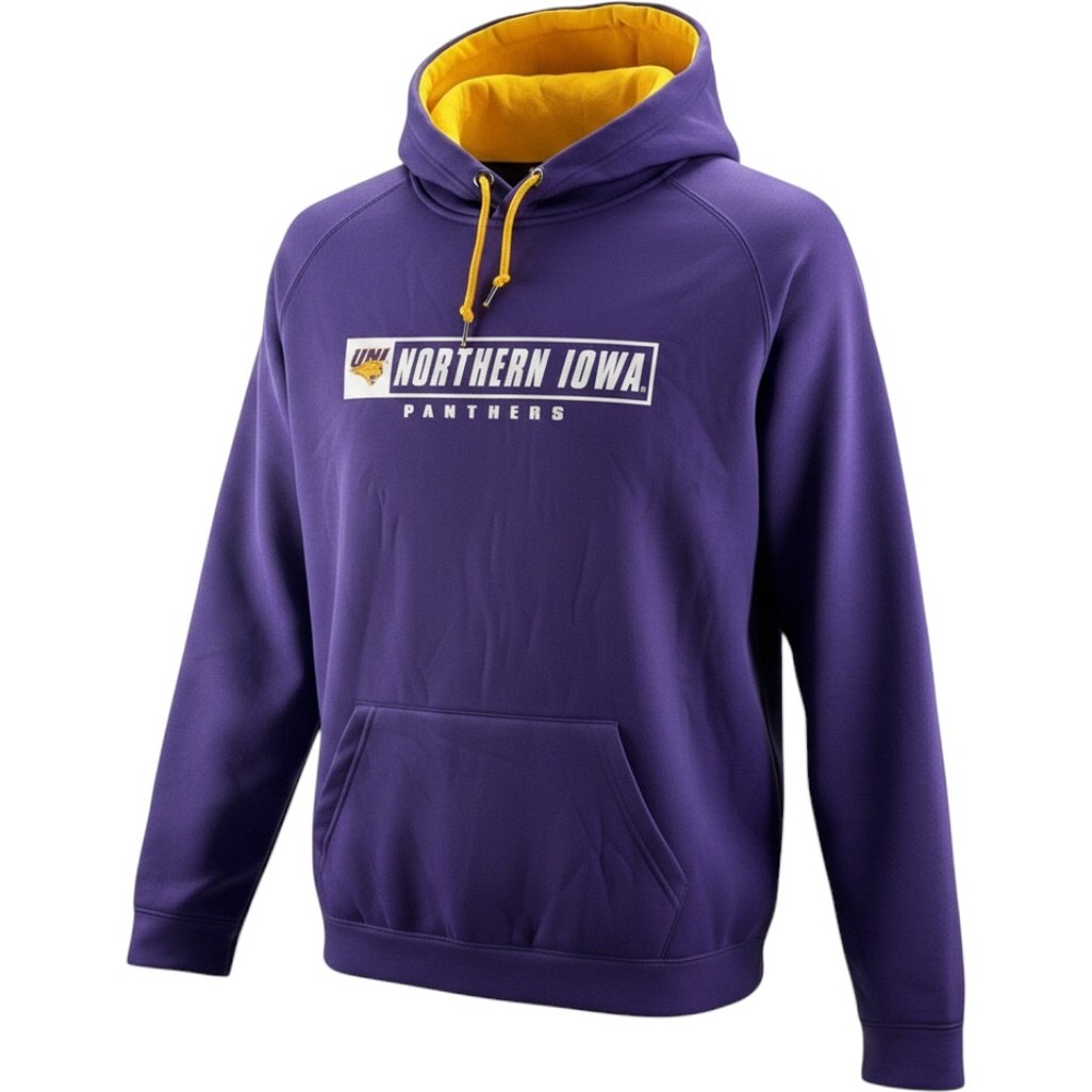 Colosseum Northern Iowa Panthers Purple Hoodie‎ Sweatshirt Mens Size Large NEW